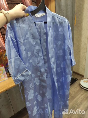 Халат женский шелковый домашний