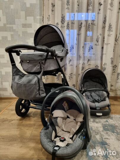 Коляска stokke trailz terrain black melange 3В1
