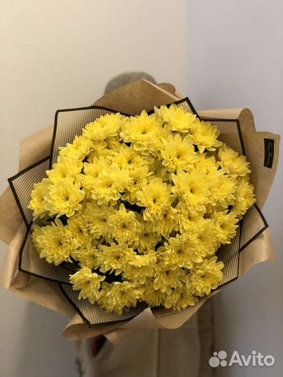 Желтая хризантема с доставкой