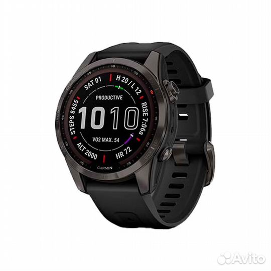 Garmin Fenix 7S Sapphire Solar. Серый