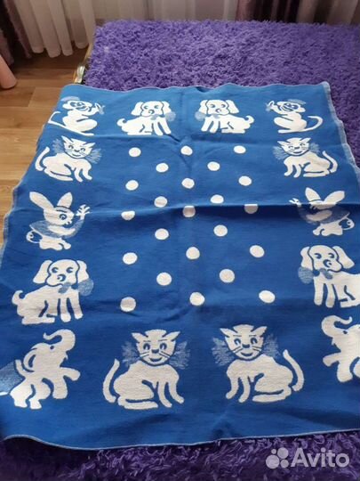 Плед вязанный детский+два одеяла