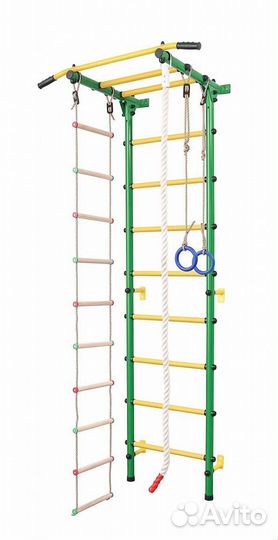 Шведская стенка barfits Детский квадратик 2.0 зел