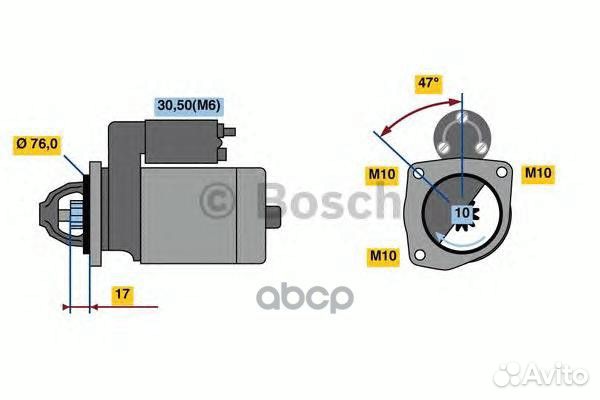 Стартер 12v 1.4kw 0986022840 Bosch