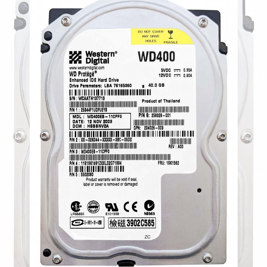 [WD400EB] Жесткий Диск Western Digital 40gb 5400 Ide Wd400eb