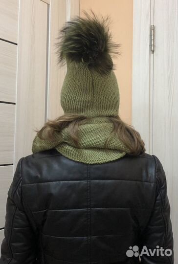 Новый Комплект шапка и снуд