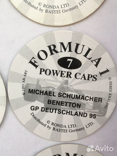 Фишки из 90х,power caps F1 (редкие)