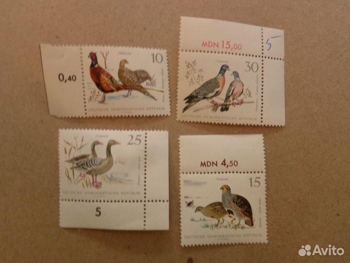 Марки фауна и флора негашёные