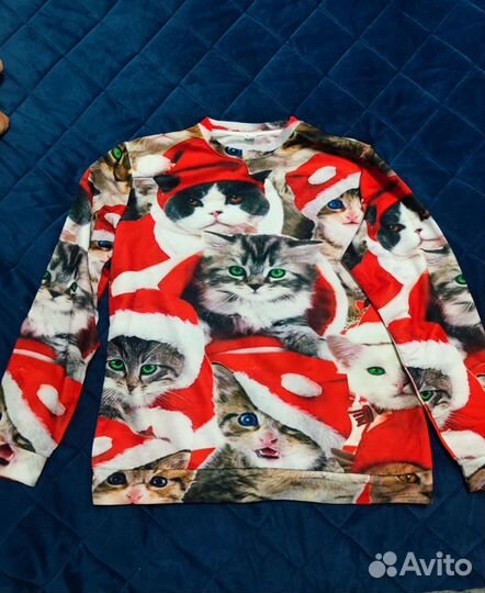 Свитер рождественский котята