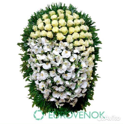 Ритуальные венки, корзины. Живые цветы