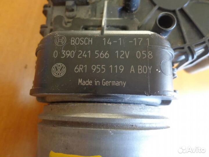 Моторчик стеклоочистителя передний VW Polo 5