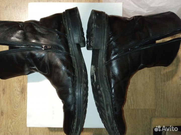 Сапоги демисезонные 45 с хромовая кожа уставные