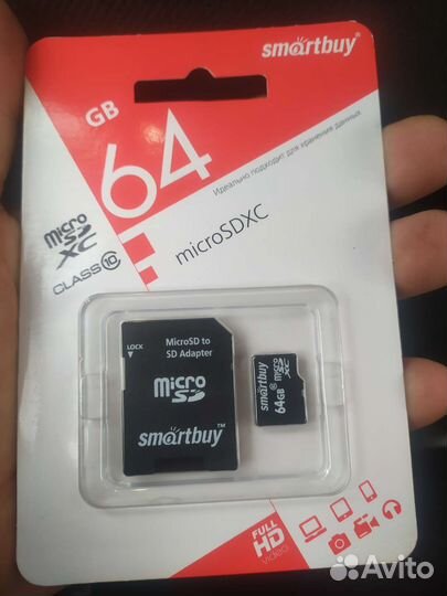 Карта памяти MicroSD 64gb