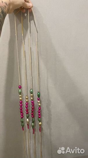 Бусы из стекляруса СССР новогодние на елку