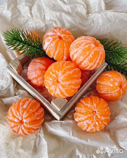 Мандарин подарок из мыла ручной работы