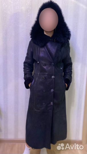 Дубленка натуральная женская с капюшоном
