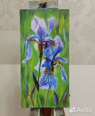 Картина маслом ирисы