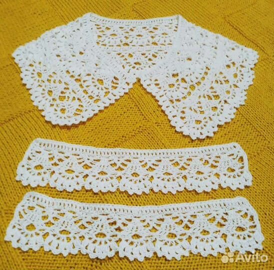 Кружевные воротники ручная работа