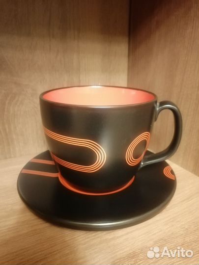 Кружка гигант с блюдцем IKEA