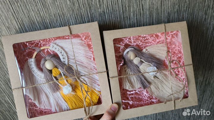 Подарки макраме ангел