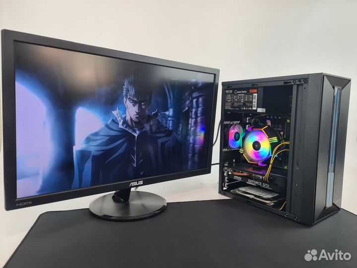 Полный игровой комплект intel 8/16 + MSI GTX 1660S