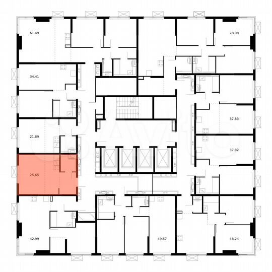 Квартира-студия, 25,7 м², 19/33 эт.