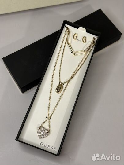 Серьги колье бижутерия guess оригинал