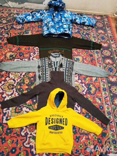 Детские вещи пакетом (5-6-7) + обувь