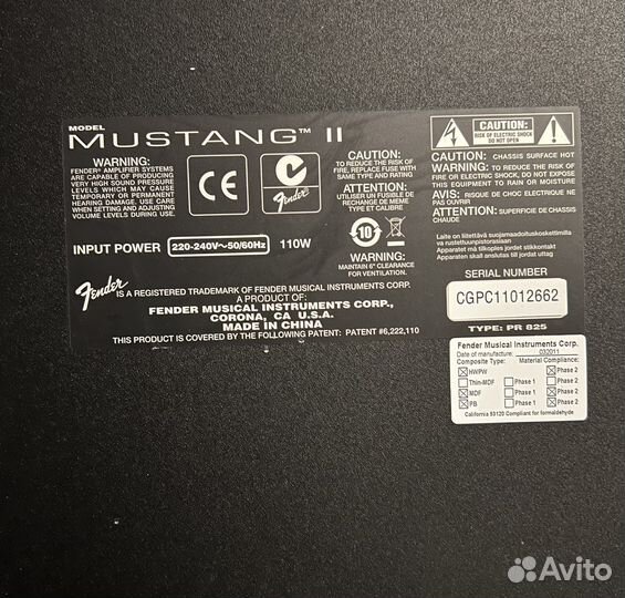 Комбоусилитель Fender mustang 2