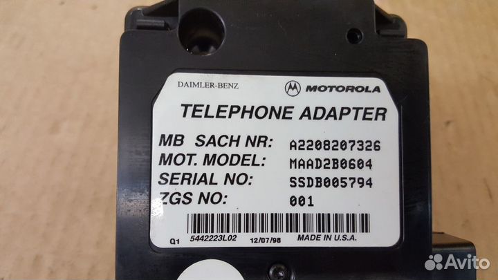 Телефонный модуль мерседес w220 a2208207326