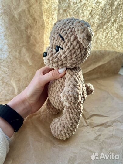 Вязаная игрушка мишка ручная работа