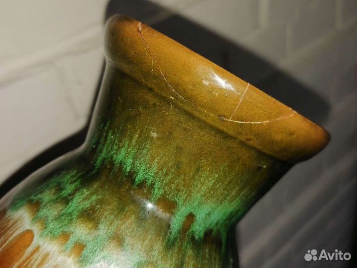 Ваза глиняная с глазурью СССР
