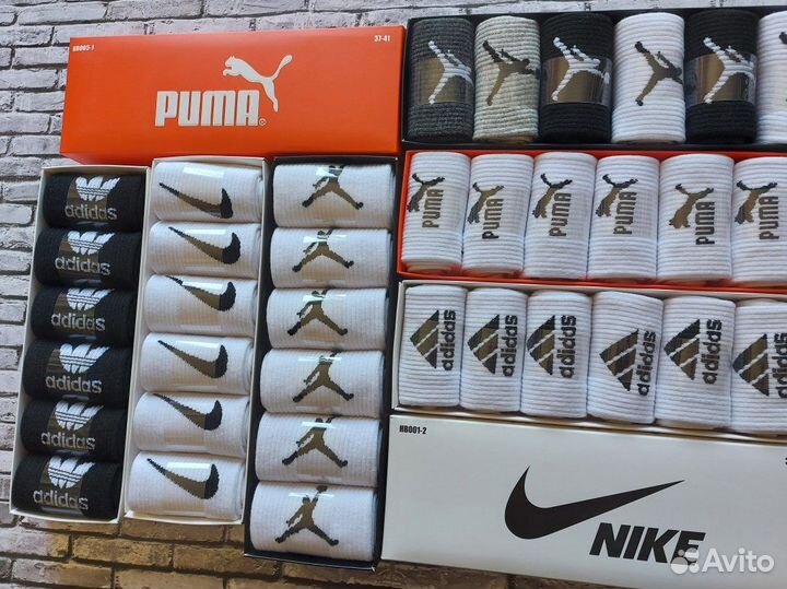 Носки Nike Adidas Reebok Puma