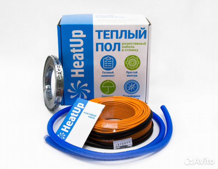 Теплый пол нагревательный Кабель в стяжку HeatUp