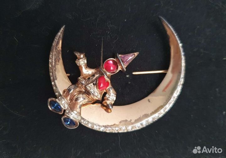 Винтажная брошь серебро Reja Coro