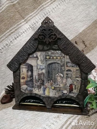 Чайная шкатулка на 2 вида чая В гостях у бабушки