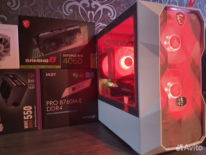 Новый Пк Core i5 12400F/B760-MSI-RTX4060 Gaming X