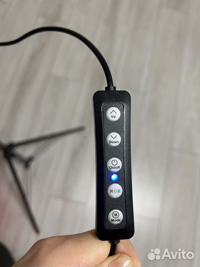 Кольцевая лампа цветная 33см