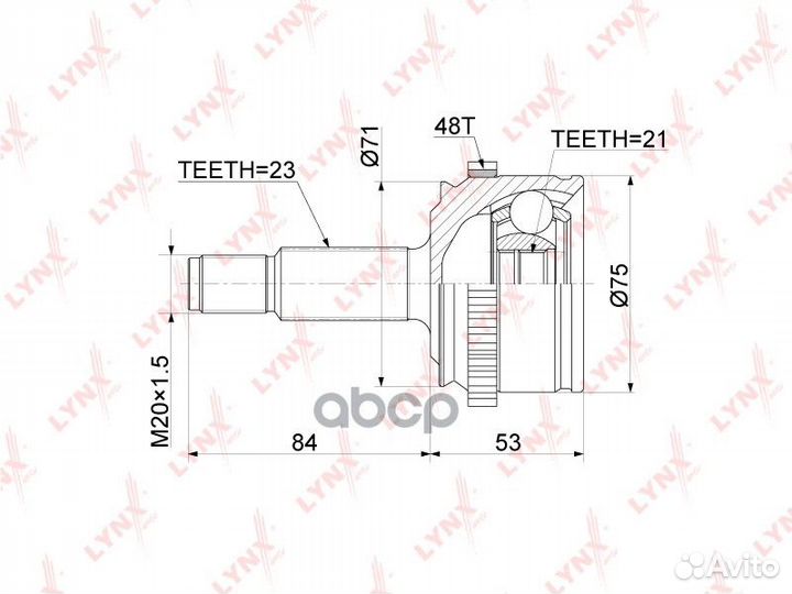 Шрус наружный lynxauto CO-3926A CO-3926A lynxauto