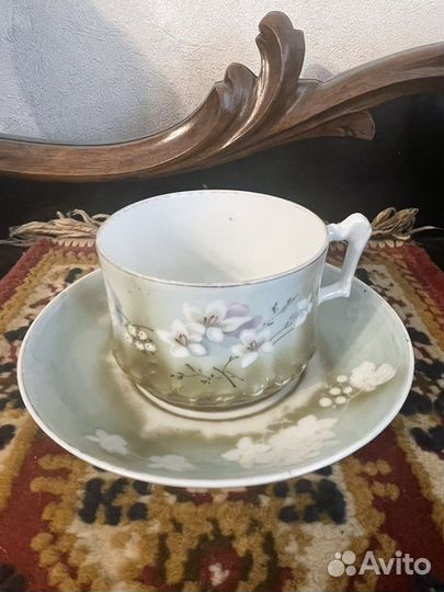 Чайная фарфоровая старинная пара Гарднер