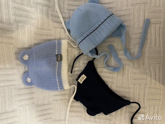 Шапка для мальчика до 3 месяцев