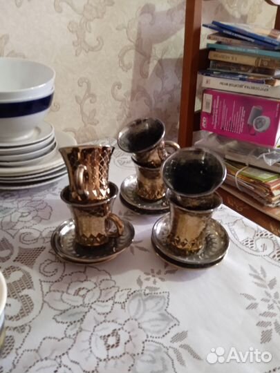 Сервизы чайные, хрусталь,посуда