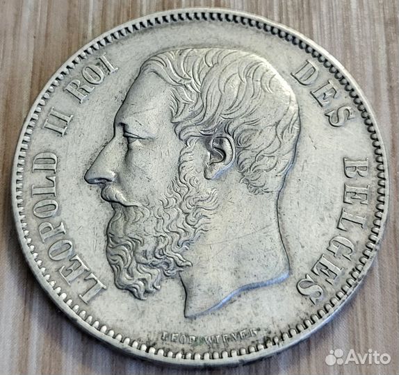 5 франков Леопольд ll
