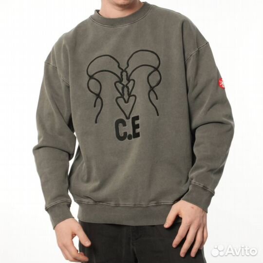 Свитшот cavempt серый oversize cav empt