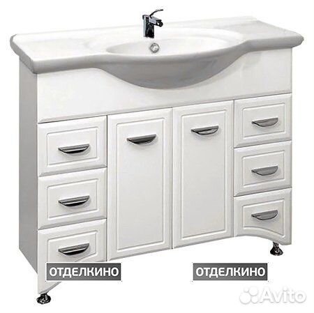 Тумба с раковиной Misty Дрея 105 6 ящиков