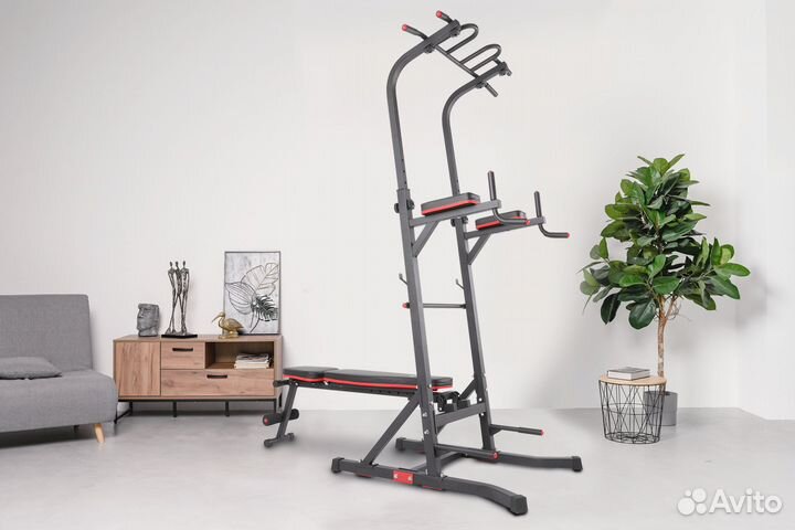 Турник-пресс-брусья со скамьей юникс 150P