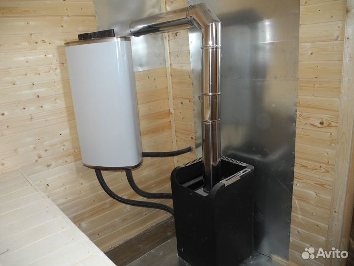 Баня Русская 2.3х8.0м. с печью Ермак 12