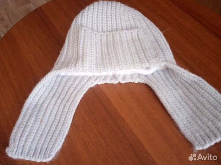 Шапка вязаная с ушами б/у