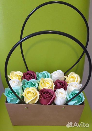Букет из мыльных роз
