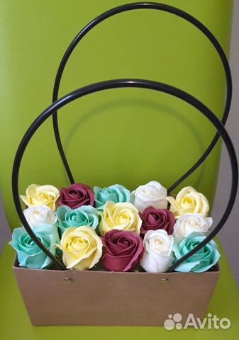 Букет из мыльных роз