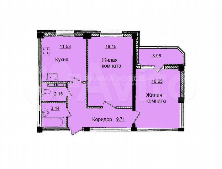 2-к. квартира, 65 м², 16/17 эт.
